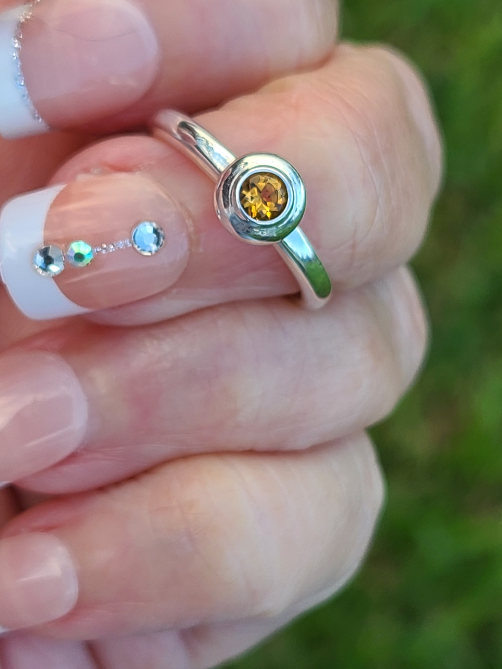 James Avery Retired Citrine Rememberance Ring Size 6